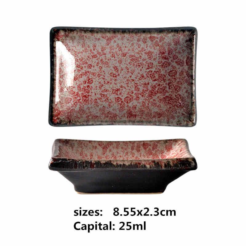 Shop 0 4 ceramic small square sauce dish Japanese style sushi dish flavoring sushi mustard plate soy sauce cherry blossom Pepper tray Mademoiselle Home Decor