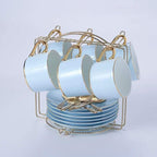Shop 0 6 Teacups + Rack Saiya Tea Set Mademoiselle Home Decor