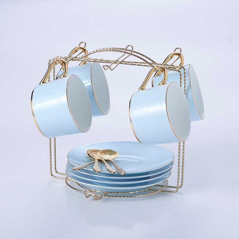 Shop 0 4 Teacups + Rack Saiya Tea Set Mademoiselle Home Decor