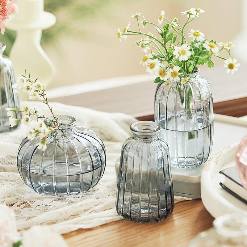Shop 0 Transparent Glass Vases for Plant Bottle Nordic Flower Vase Hydroponic Terrarium Container Flower Table Pot ваза для цветов Mademoiselle Home Decor