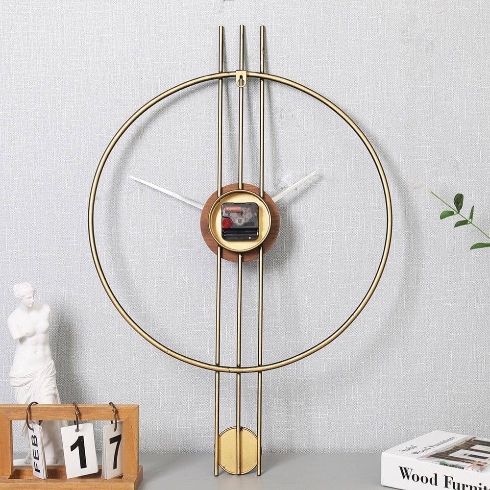 Shop 0 ZGXTM Nordic Golden Wrought Iron Wall Clock Creative Flower Decoration Clock Simple Mute Living Room Dinning Room Wall Clocks Mademoiselle Home Decor