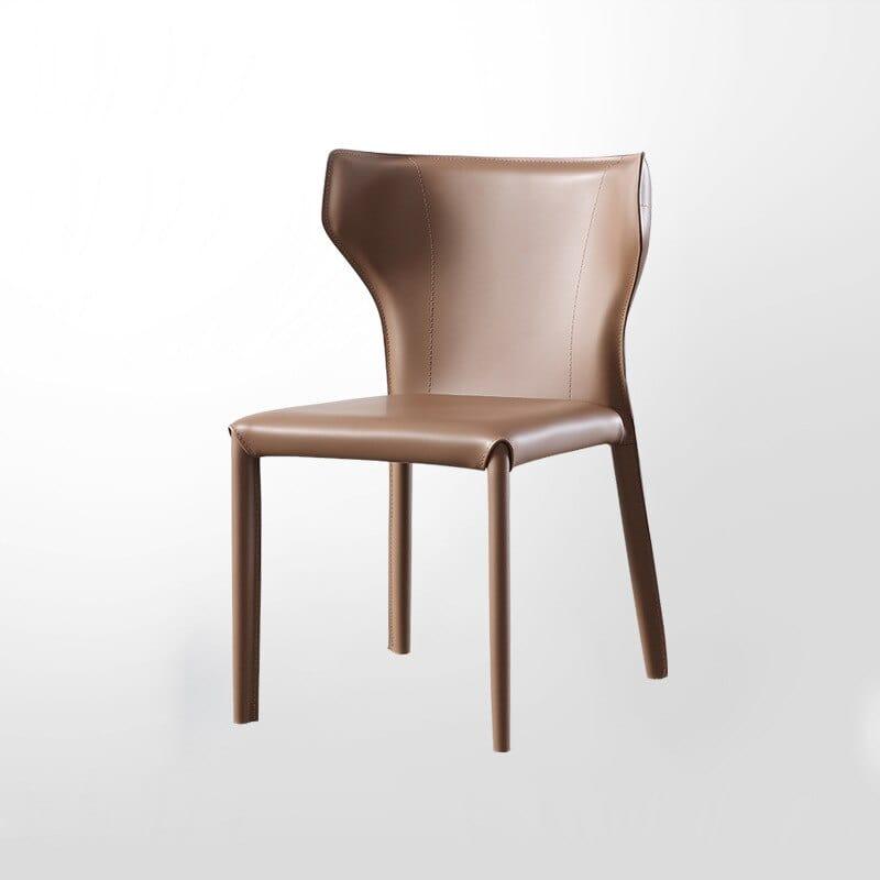 Shop 0 brown Italian Dining Chair Minimalist Saddle Leather Chair Home Simple Hard Leather Stool Designer Cafe Nordic Desk Chair Mademoiselle Home Decor