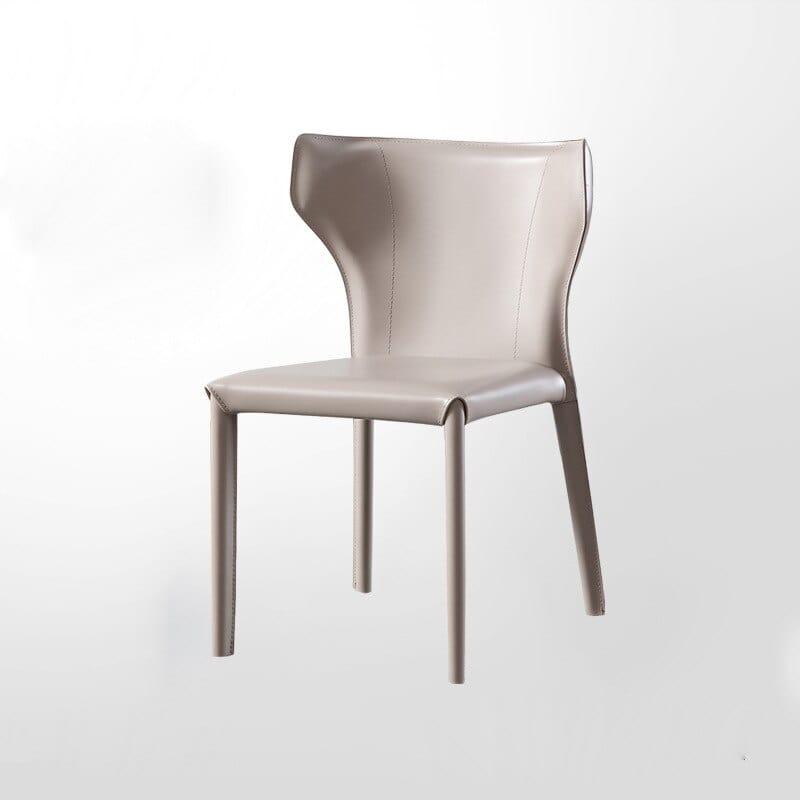 Shop 0 Light grey Italian Dining Chair Minimalist Saddle Leather Chair Home Simple Hard Leather Stool Designer Cafe Nordic Desk Chair Mademoiselle Home Decor