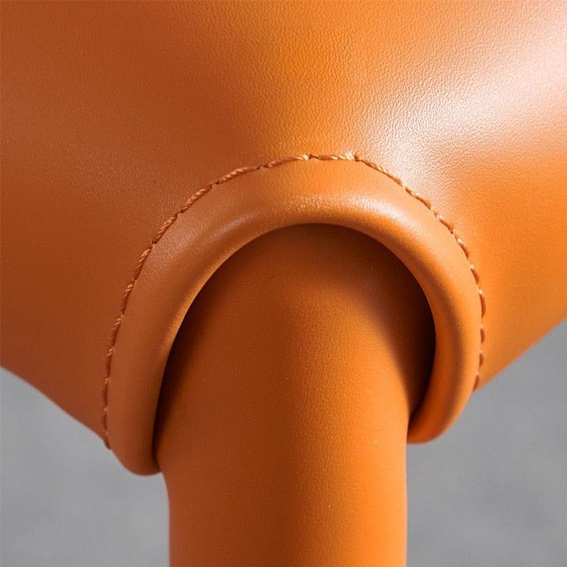 Shop 0 Italian Dining Chair Minimalist Saddle Leather Chair Home Simple Hard Leather Stool Designer Cafe Nordic Desk Chair Mademoiselle Home Decor