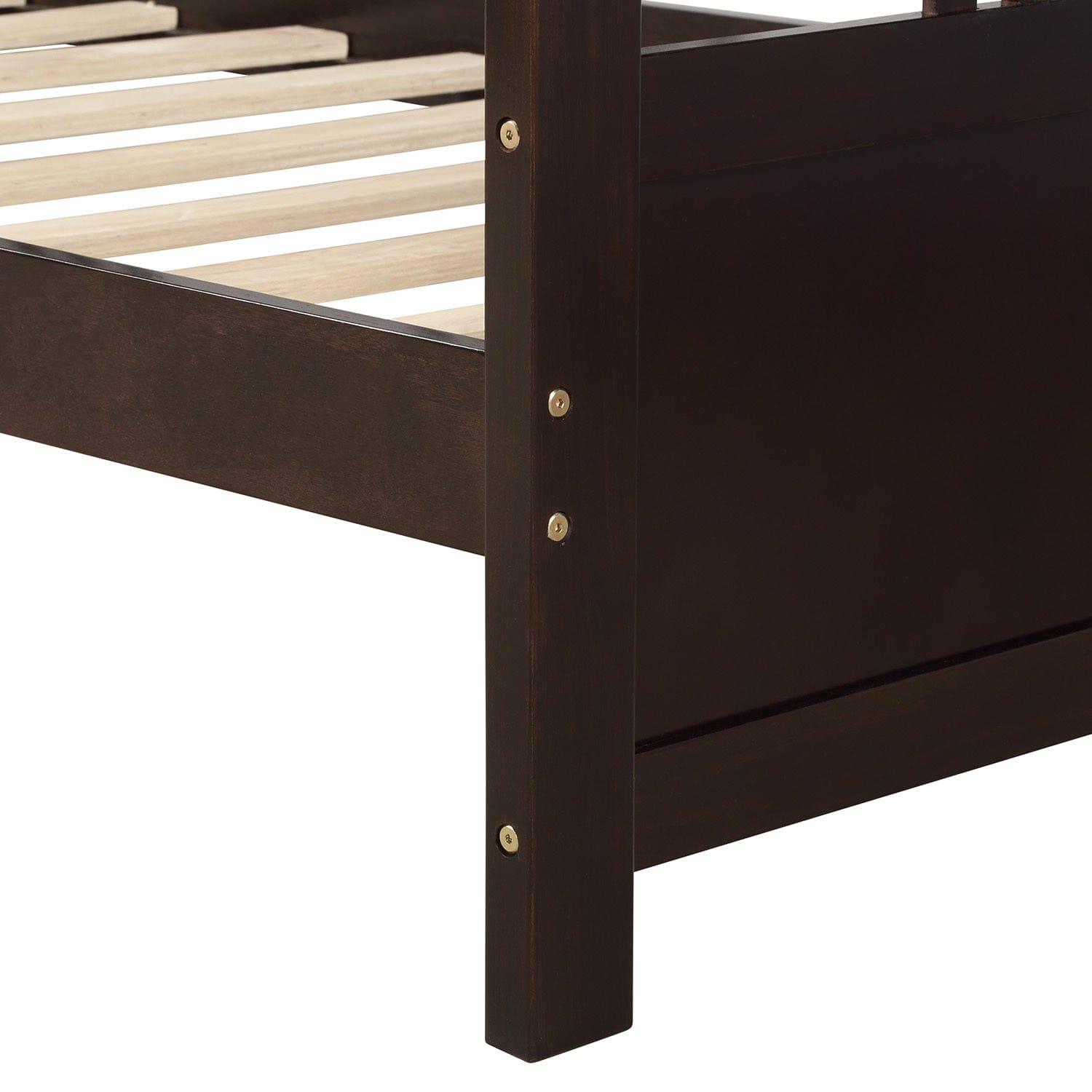 Shop Modern Solid Wood Daybed, Multifunctional, Twin Size, Espresso (Previous SKU: WF190234AAP) Mademoiselle Home Decor