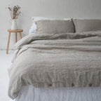 Shop 0 100% Pure Linen Bedding Sets Natural Flax Duvet Cover Set With Pillowcase Modern 220x240 King Size Quilt Covers No Bed Sheet Mademoiselle Home Decor