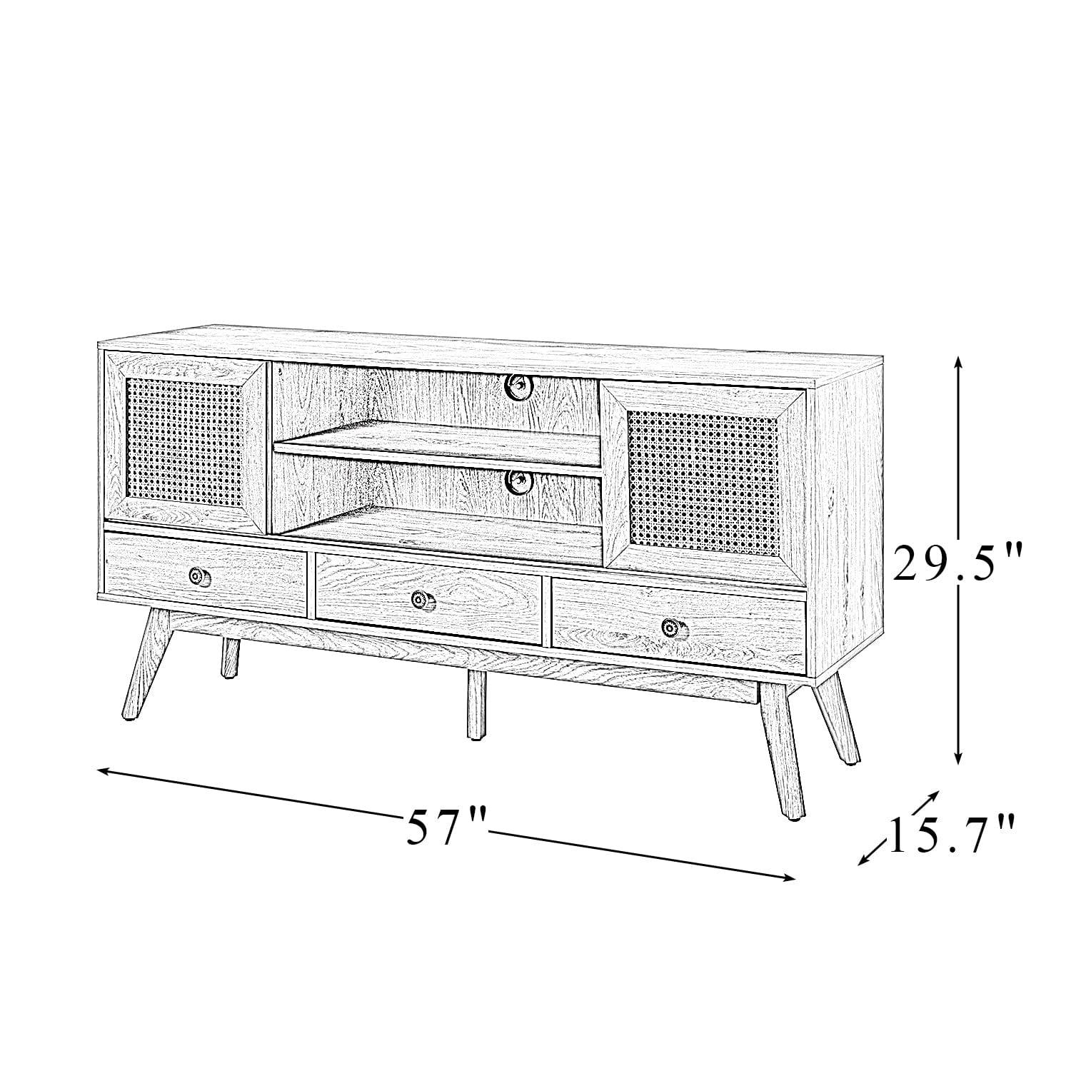 Shop Thetis TV Stand with Two Doors for TVs up to 65" Mademoiselle Home Decor