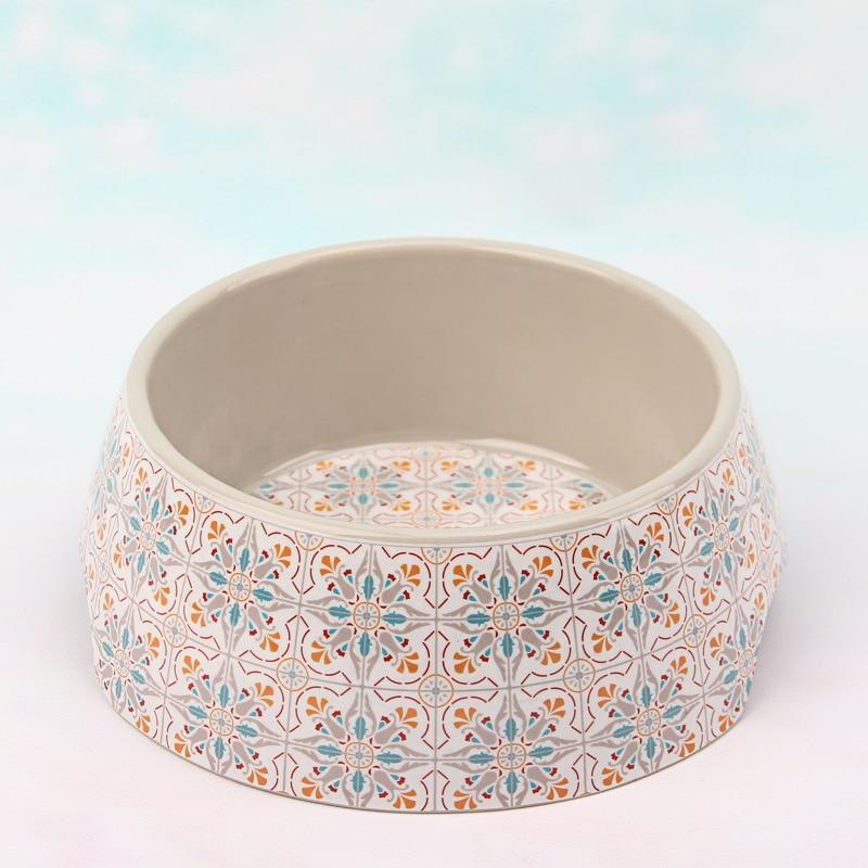 Shop 200003781 Beige Santorini Pet Bowl Mademoiselle Home Decor