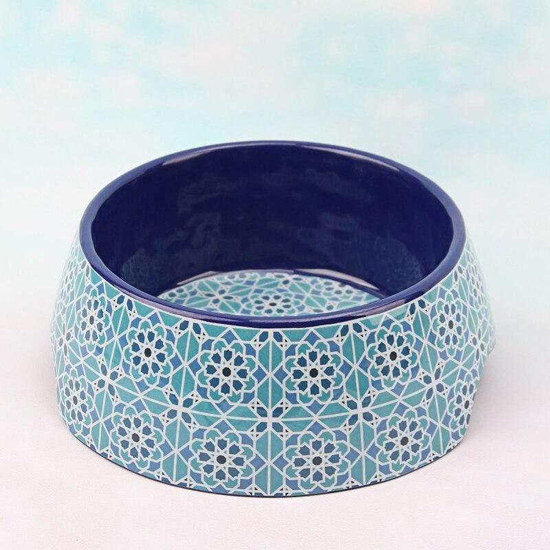 Shop 200003781 Light blue Santorini Pet Bowl Mademoiselle Home Decor