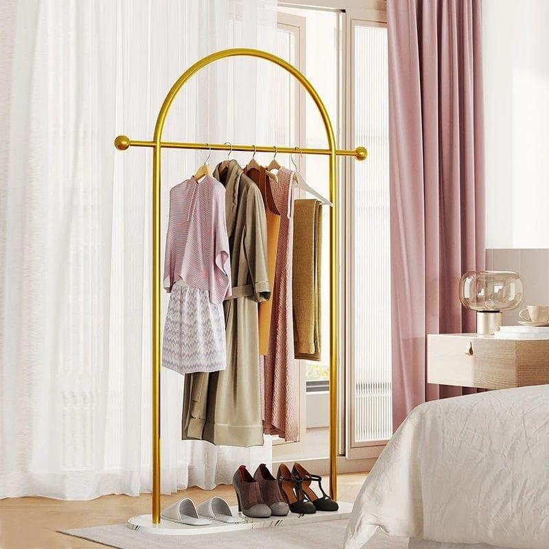 Shop 0 Golden Metal Standing Coat Rack Hanging Garment Wardrobes Clothes Rack Stand Dressing Room Clothing Hanger Shelf Rack Stand Mademoiselle Home Decor