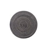 Shop 0 Gray / 36 cm / 6 pcs 4/6/8 pcs Table placemats for table mat Ramie Insulation Pad Placemats Linen Non Slip Table Mats Home Decoration Pad Coaster Mademoiselle Home Decor