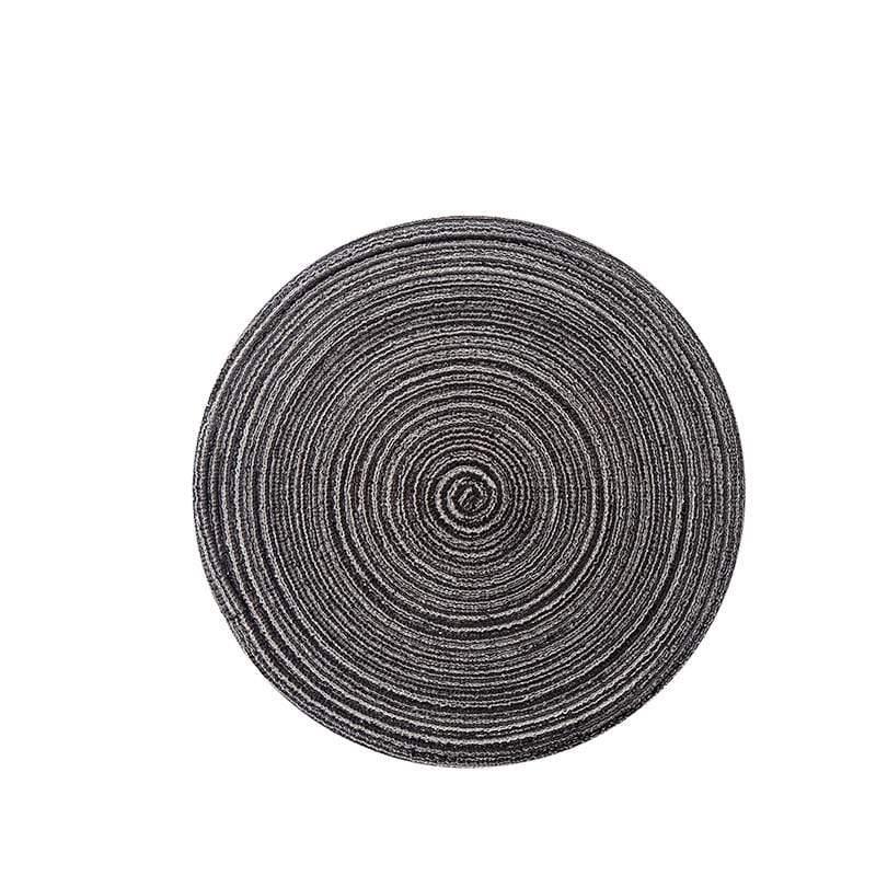 Shop 0 Gray / 36 cm / 6 pcs 4/6/8 pcs Table placemats for table mat Ramie Insulation Pad Placemats Linen Non Slip Table Mats Home Decoration Pad Coaster Mademoiselle Home Decor