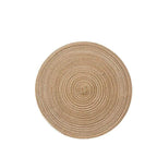 Shop 0 Khaki / 36 cm / 6 pcs 4/6/8 pcs Table placemats for table mat Ramie Insulation Pad Placemats Linen Non Slip Table Mats Home Decoration Pad Coaster Mademoiselle Home Decor