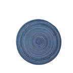 Shop 0 Blue / 36 cm / 6 pcs 4/6/8 pcs Table placemats for table mat Ramie Insulation Pad Placemats Linen Non Slip Table Mats Home Decoration Pad Coaster Mademoiselle Home Decor