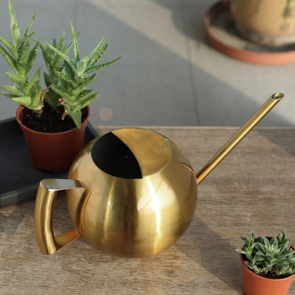 Shop 0 1L Stainless Steel Watering Pot Gardening Potted Small Watering Can With Handle For Watering Plants Flower Garden Tool Mademoiselle Home Decor