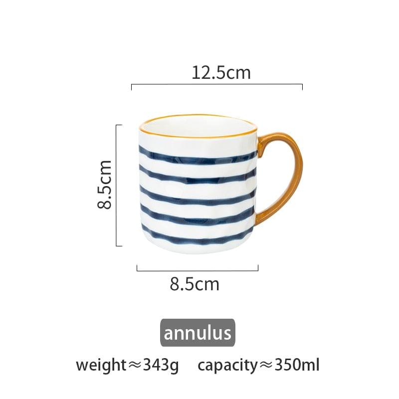 Shop 0 style A 350ml Japanese Ceramic Mug Underglaze Office Home Milk Coffee Cup Bumpy Surface Handgrip Mug Microwave Safe Mademoiselle Home Decor