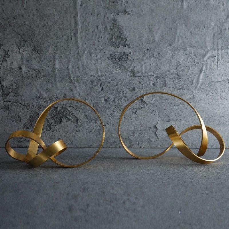 Shop 0 Simple Metal Gold Hollow Out Twist Art Ornament Irregular Living Room Ornament Desk Decoration Nordic Home Decor Accessories Mademoiselle Home Decor