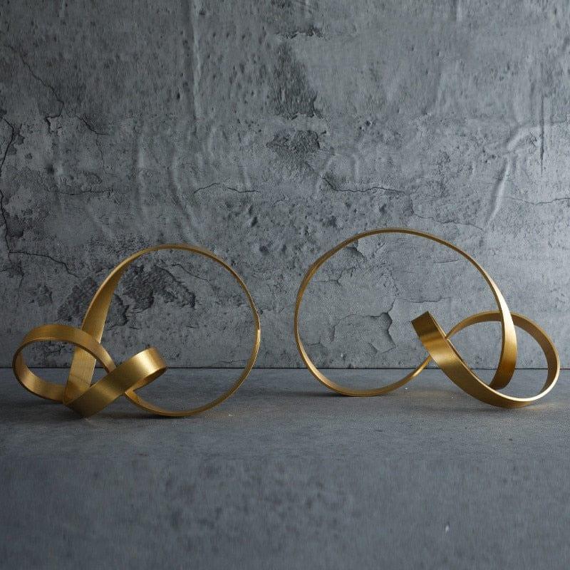 Shop 0 Simple Metal Gold Hollow Out Twist Art Ornament Irregular Living Room Ornament Desk Decoration Nordic Home Decor Accessories Mademoiselle Home Decor