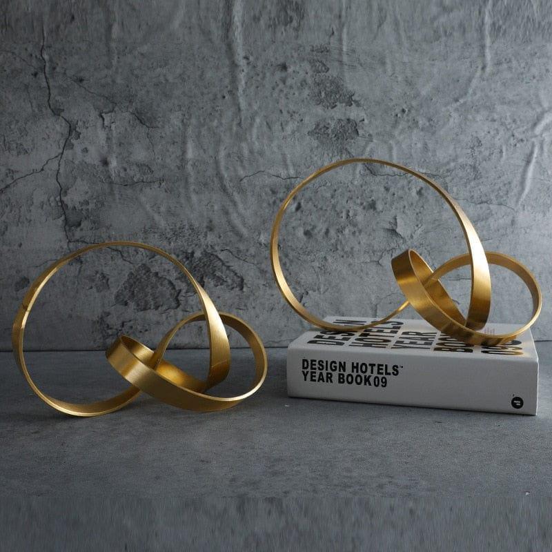 Shop 0 Simple Metal Gold Hollow Out Twist Art Ornament Irregular Living Room Ornament Desk Decoration Nordic Home Decor Accessories Mademoiselle Home Decor