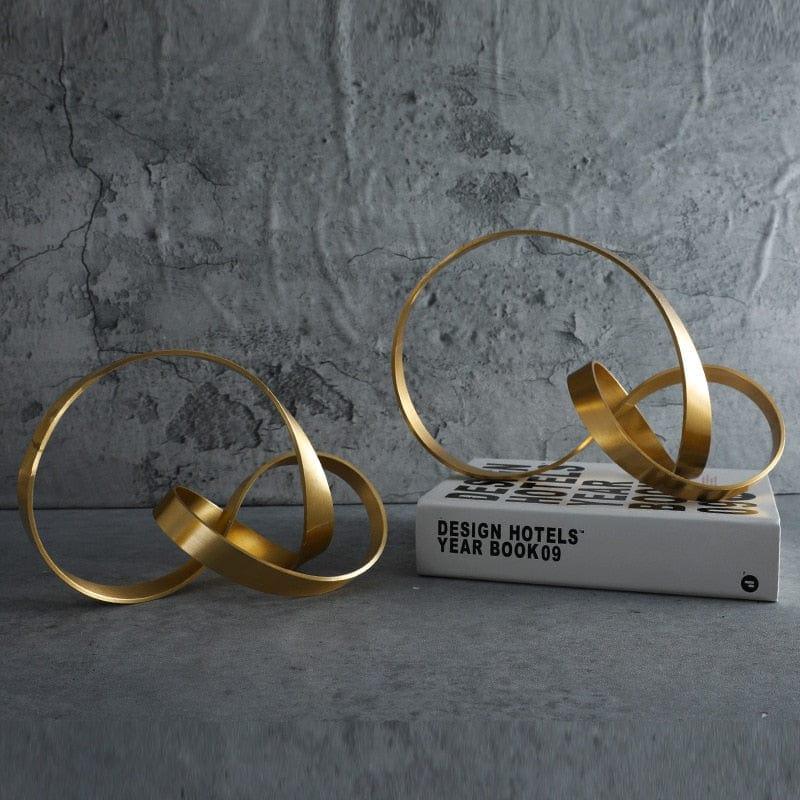 Shop 0 Simple Metal Gold Hollow Out Twist Art Ornament Irregular Living Room Ornament Desk Decoration Nordic Home Decor Accessories Mademoiselle Home Decor