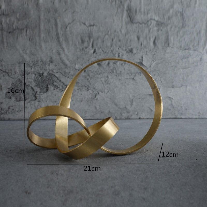 Shop 0 small Simple Metal Gold Hollow Out Twist Art Ornament Irregular Living Room Ornament Desk Decoration Nordic Home Decor Accessories Mademoiselle Home Decor
