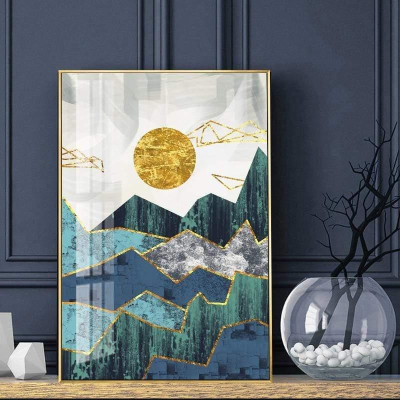 Shop 0 Golden Mountain Sunrise Wall Art Canvas Painting Abstract Landscape Posters and Prints Wall Pictures for Living Room Home Decor Mademoiselle Home Decor