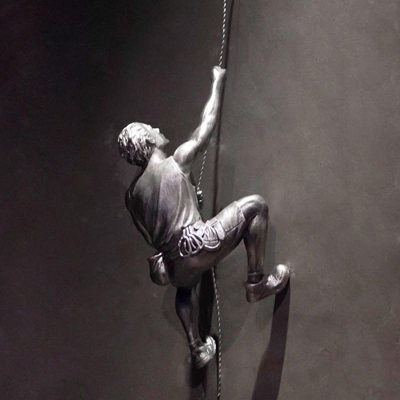 Shop 0 3D Wall Decor Art Hanging Resin Climbing Man Mount Pendant Industrial Style Iron Wire Decoration Sculpture Figures Statue Gift Mademoiselle Home Decor