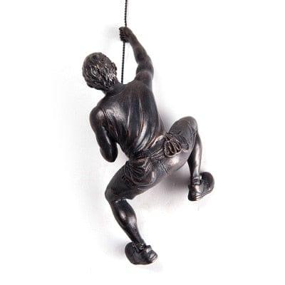Shop 0 bronze statue-right 3D Wall Decor Art Hanging Resin Climbing Man Mount Pendant Industrial Style Iron Wire Decoration Sculpture Figures Statue Gift Mademoiselle Home Decor
