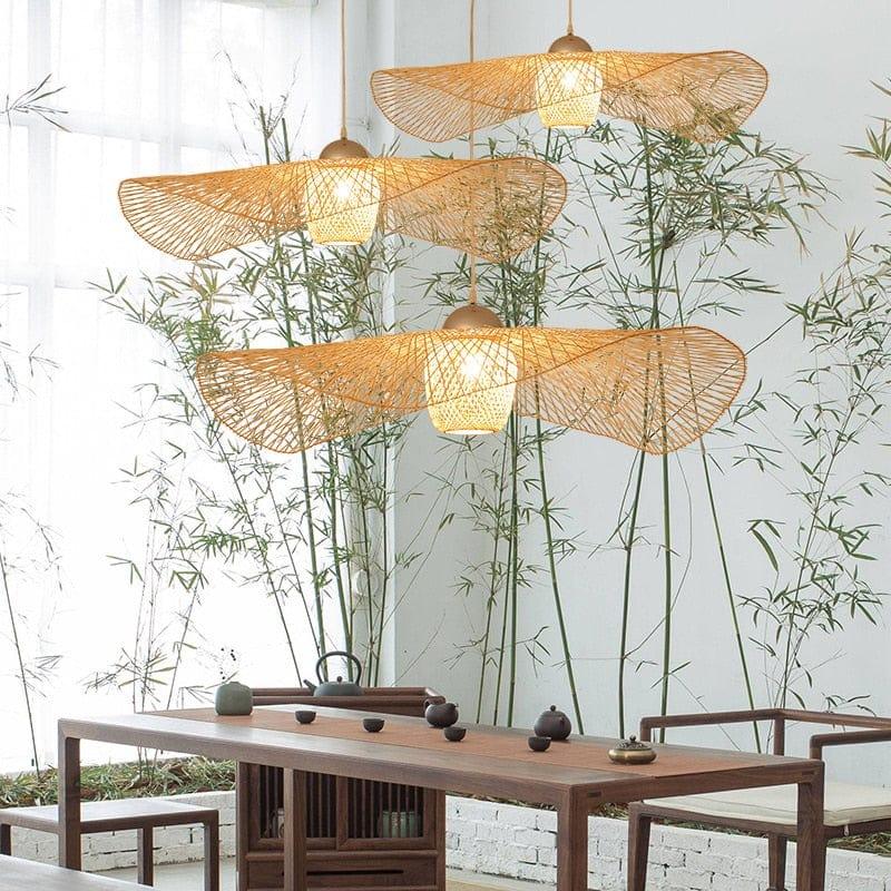 Shop 0 Chinese Bamboo Weaving Wicker Rattan Shade Cap Pendant Light E27 lamps Lanterns Handmade Living Room Hotel Pendant Lamps Mademoiselle Home Decor