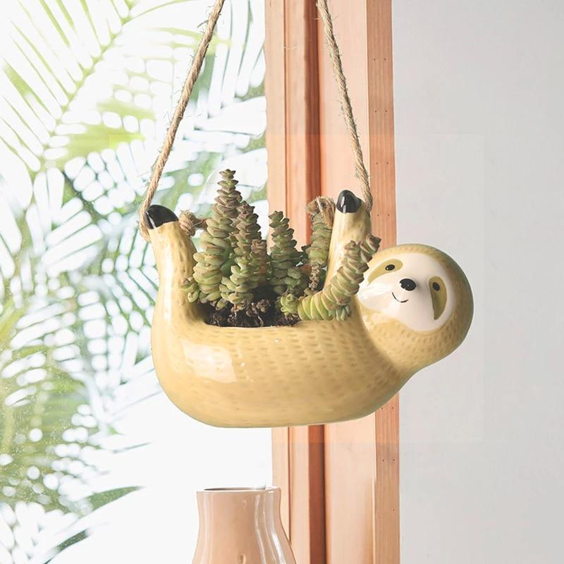 Shop 100005865 Sloth Hanging Vase Mademoiselle Home Decor