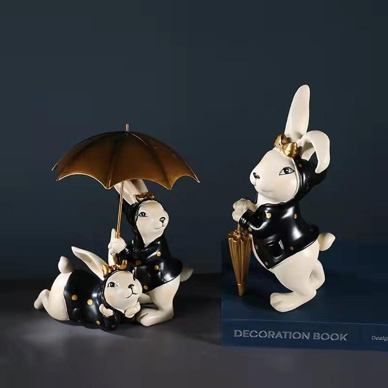 Shop 0 Nordic Light Luxury Cute Rabbit Sculpture Crafts Ornaments Porch TV Cabinet Desk Home Office Living Room Decoration Wedding gift Mademoiselle Home Decor