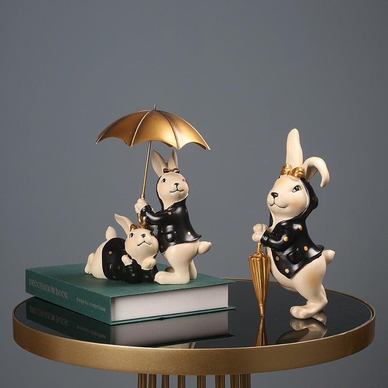 Shop 0 Nordic Light Luxury Cute Rabbit Sculpture Crafts Ornaments Porch TV Cabinet Desk Home Office Living Room Decoration Wedding gift Mademoiselle Home Decor