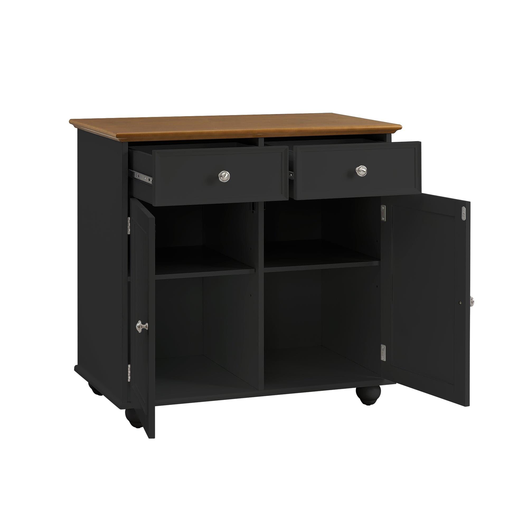 Shop Modern Sideboard Buffet Cabinet with Storage Cabinets, Drawers and Shelves for Living Room, Kitchen, Black Mademoiselle Home Decor