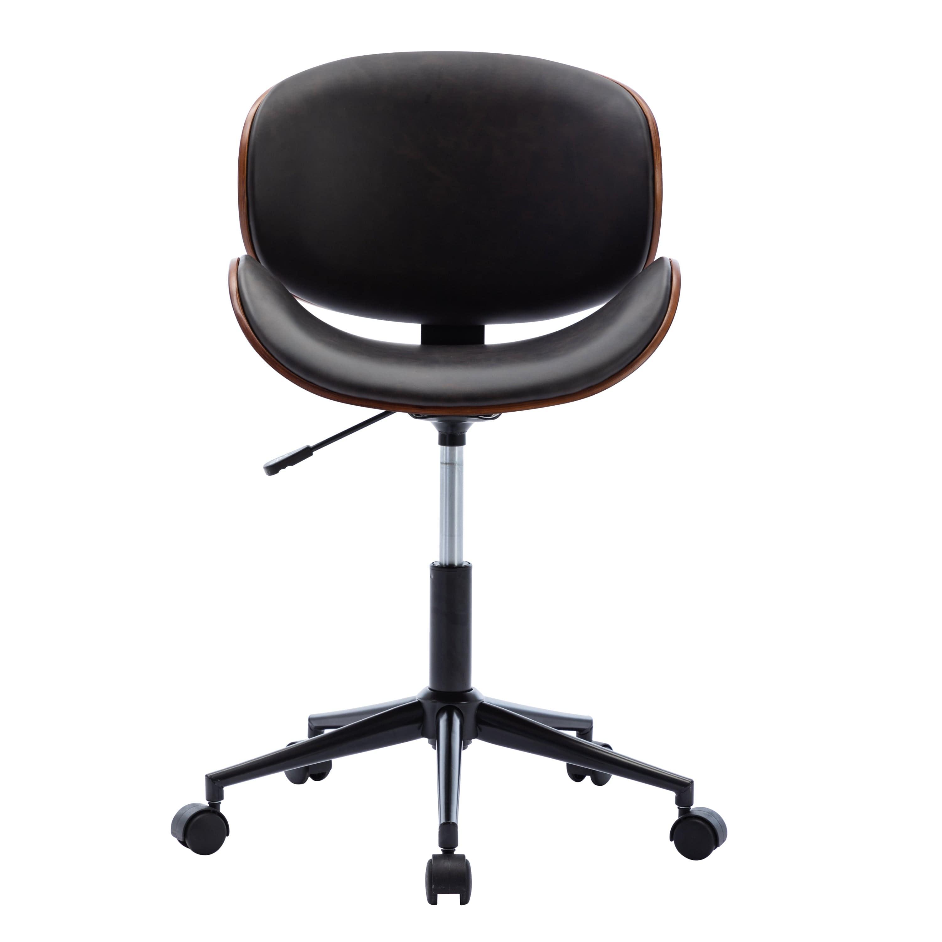 Shop HengMing Bentwood Adjustable Office Chair , Mix color PU Leather Upholstery and black foot Mademoiselle Home Decor