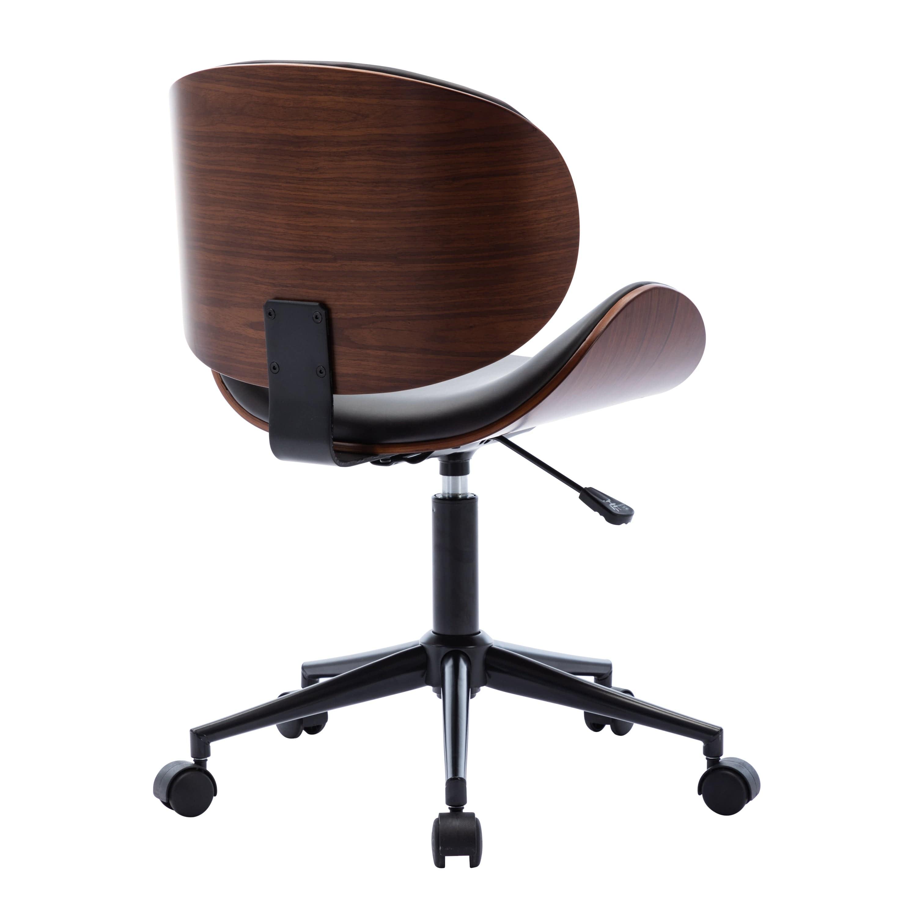 Shop HengMing Bentwood Adjustable Office Chair , Mix color PU Leather Upholstery and black foot Mademoiselle Home Decor