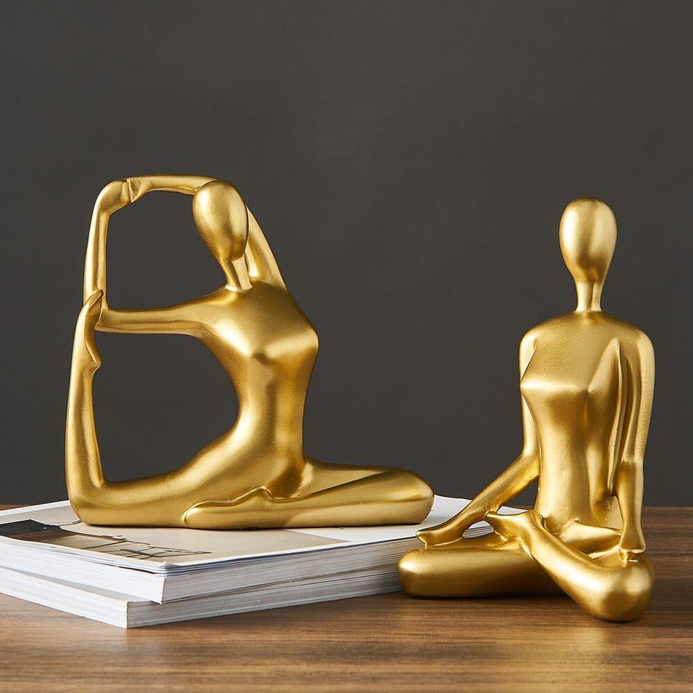 Shop 0 Gold Yoga Resin Ornaments Miniatures Figurines Office Desk Living Room Decorative  Crafts Sculpture Yoga Gymnastics Lovers Gift Mademoiselle Home Decor