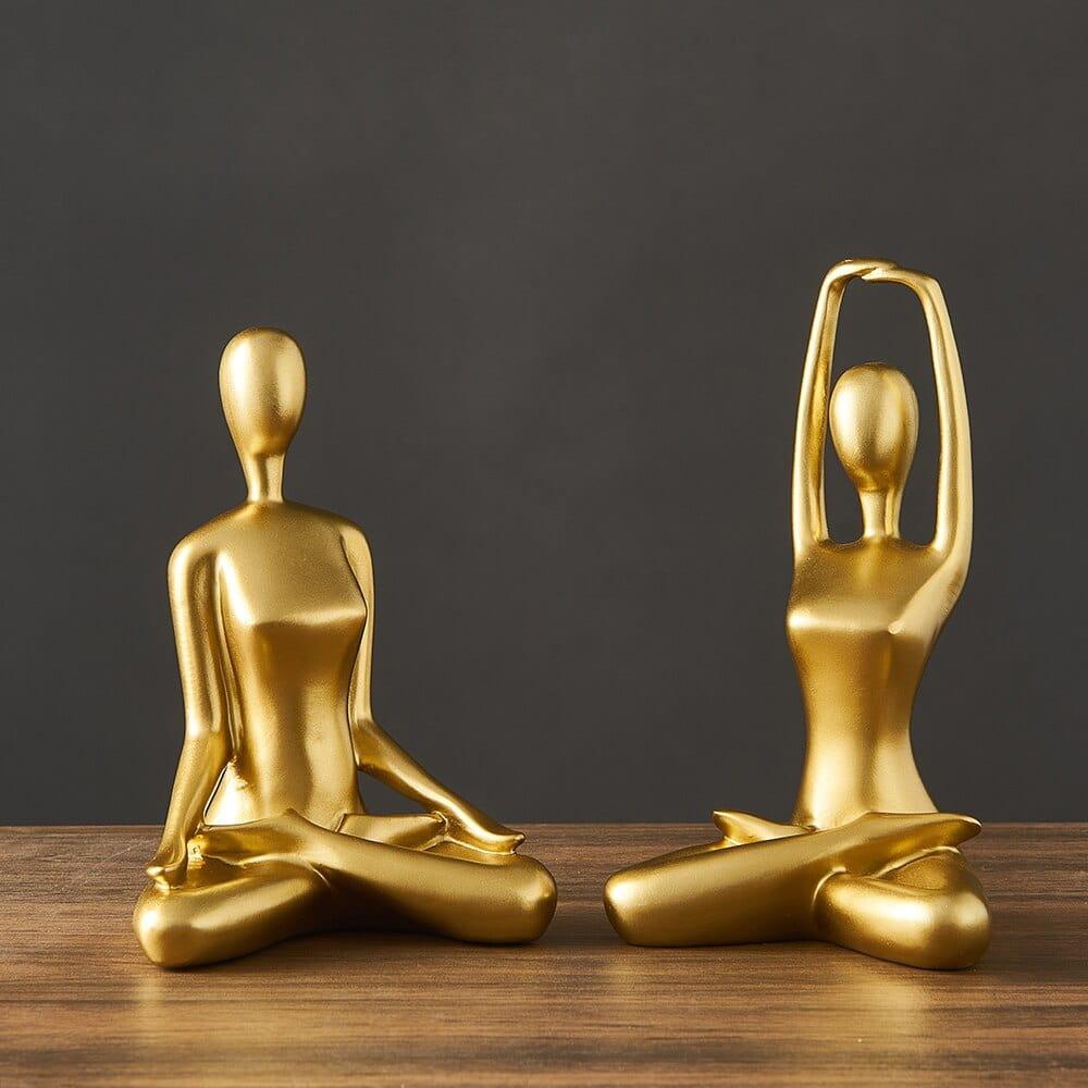 Shop 0 Gold Yoga Resin Ornaments Miniatures Figurines Office Desk Living Room Decorative  Crafts Sculpture Yoga Gymnastics Lovers Gift Mademoiselle Home Decor