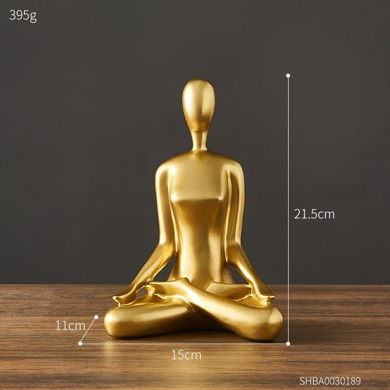 Shop 0 B Gold Yoga Resin Ornaments Miniatures Figurines Office Desk Living Room Decorative  Crafts Sculpture Yoga Gymnastics Lovers Gift Mademoiselle Home Decor