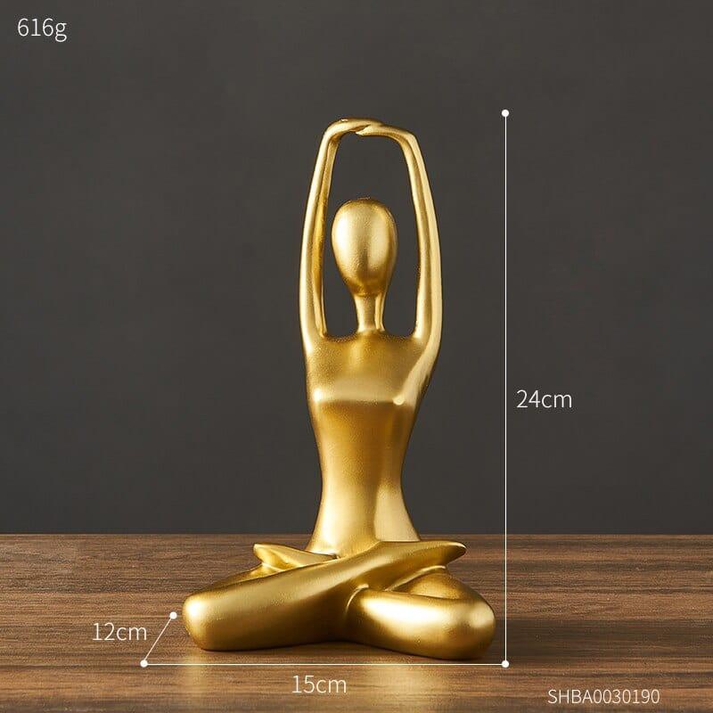 Shop 0 C Gold Yoga Resin Ornaments Miniatures Figurines Office Desk Living Room Decorative  Crafts Sculpture Yoga Gymnastics Lovers Gift Mademoiselle Home Decor