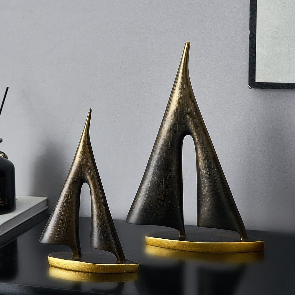 Shop 0 Nordic Modern Home Decor Sailboat Ornament Home Decoration Accessories Creative Resin Home Accessories Living Room Decoration Mademoiselle Home Decor
