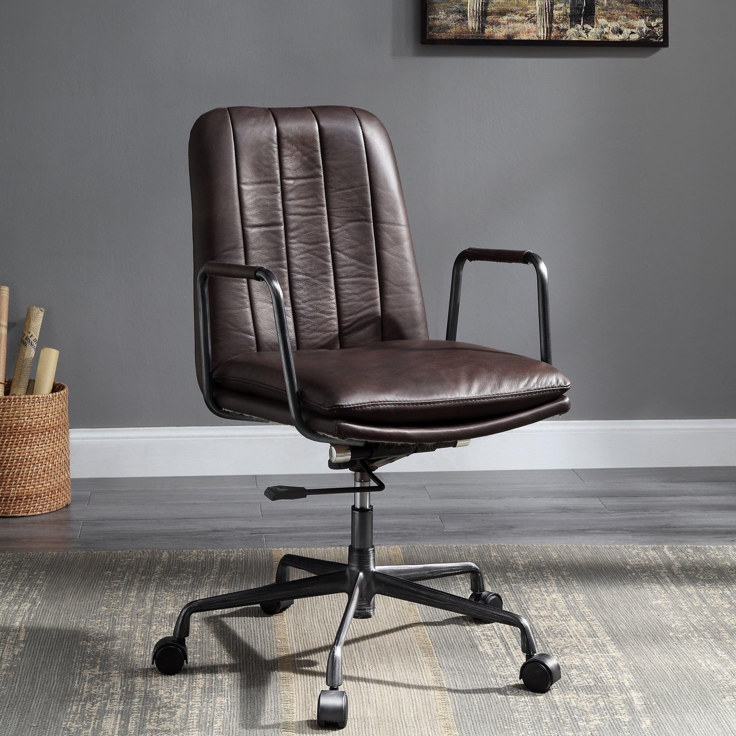 Shop ACME Eclarn Office Chair, Mars Leather 93173 Mademoiselle Home Decor