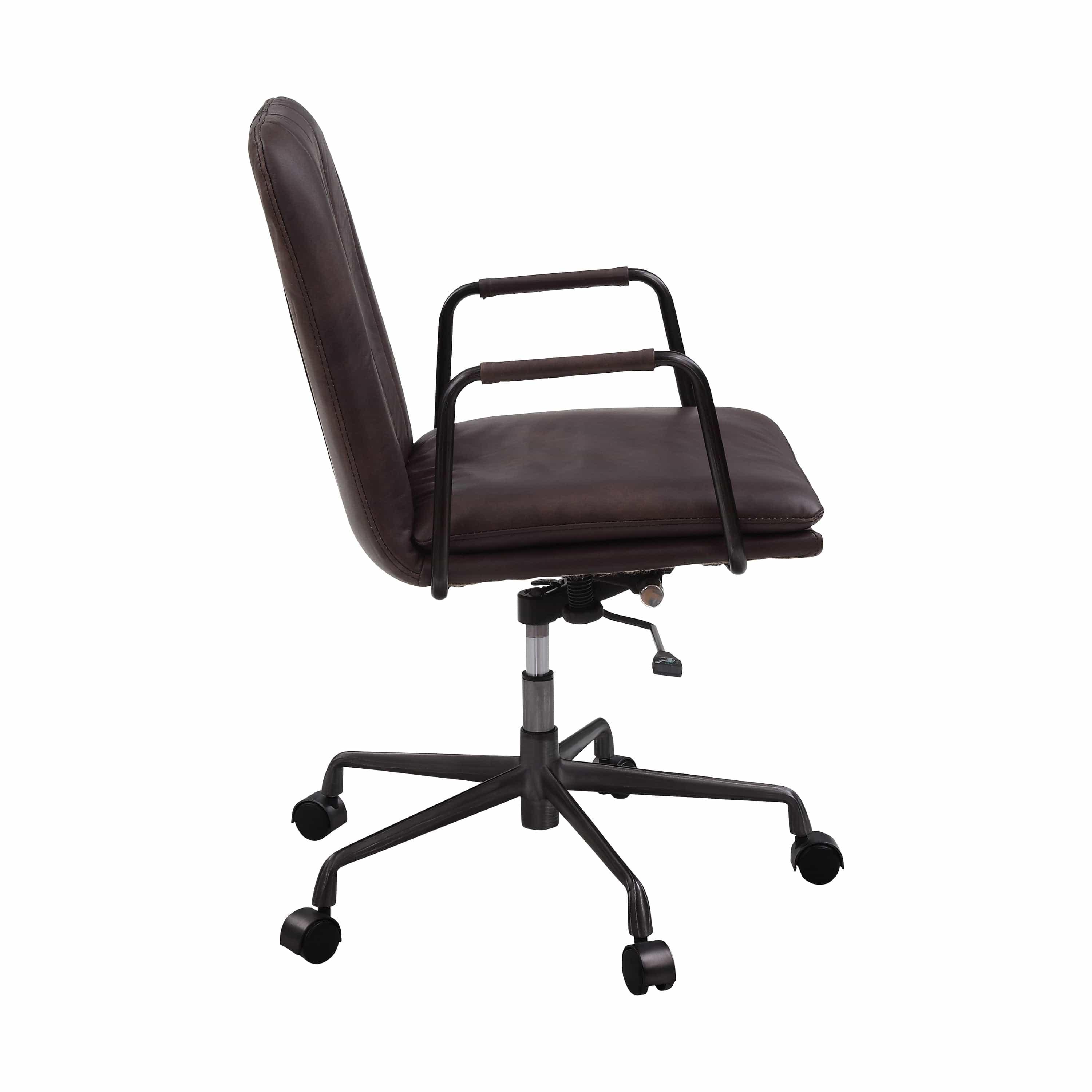 Shop ACME Eclarn Office Chair, Mars Leather 93173 Mademoiselle Home Decor