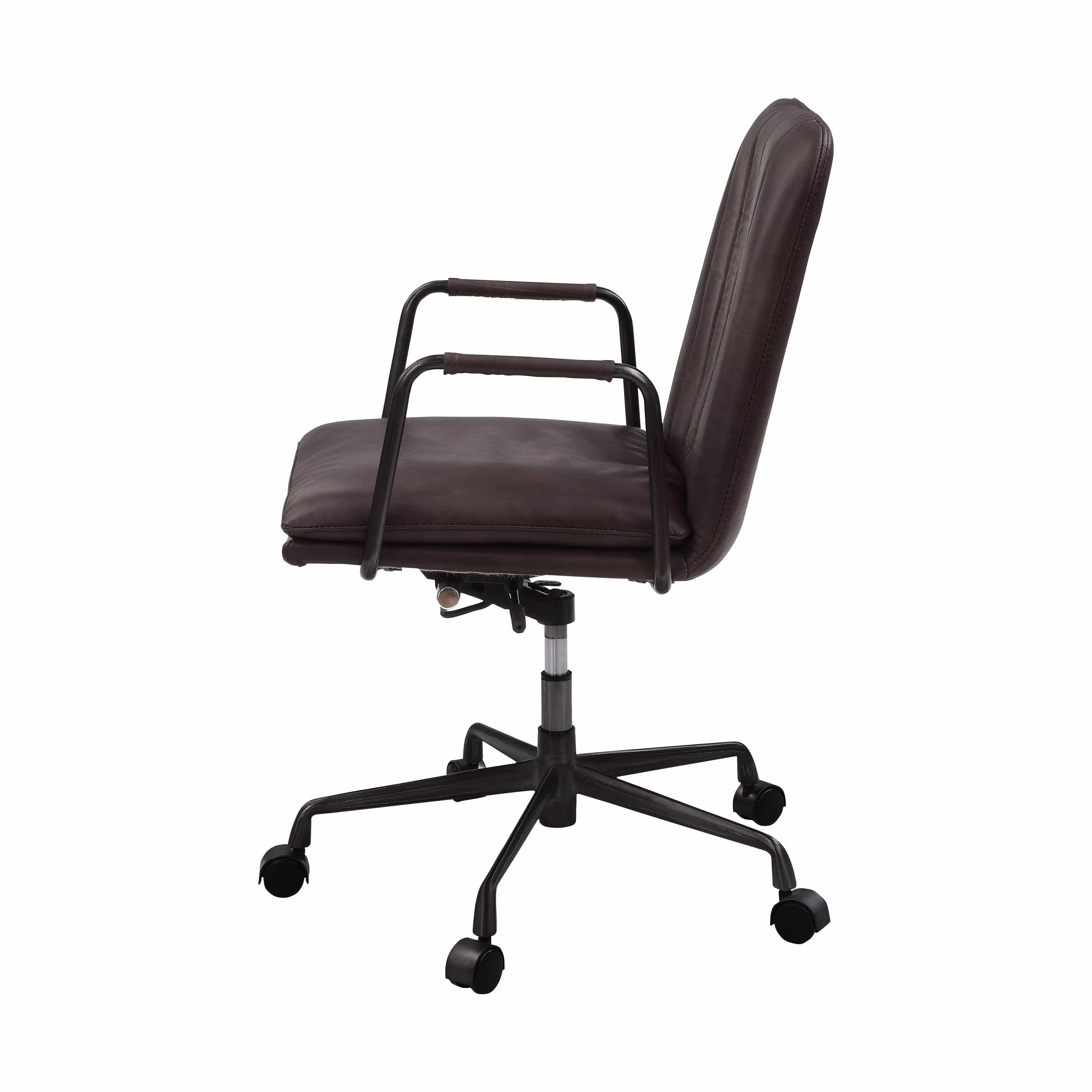 Shop ACME Eclarn Office Chair, Mars Leather 93173 Mademoiselle Home Decor