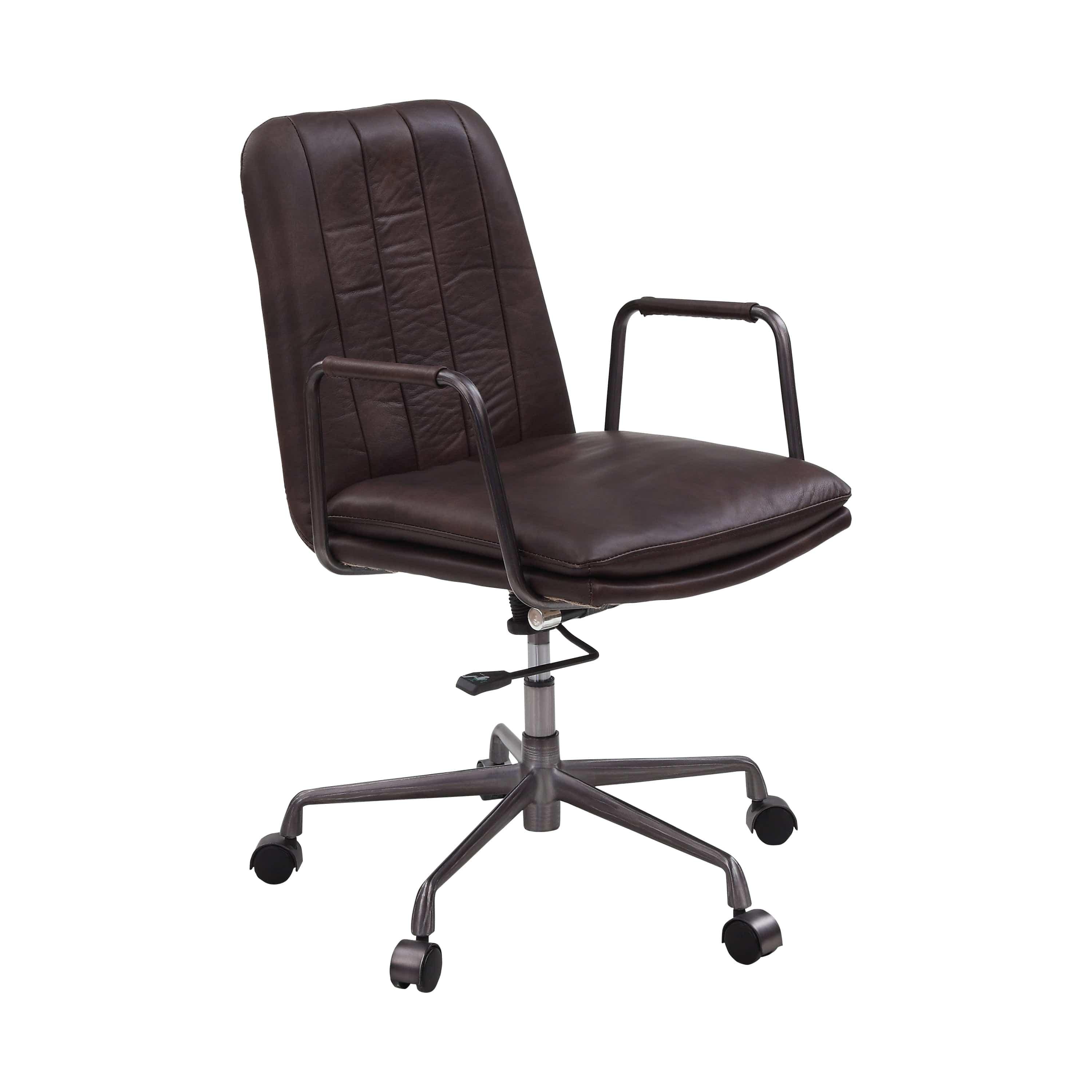 Shop ACME Eclarn Office Chair, Mars Leather 93173 Mademoiselle Home Decor