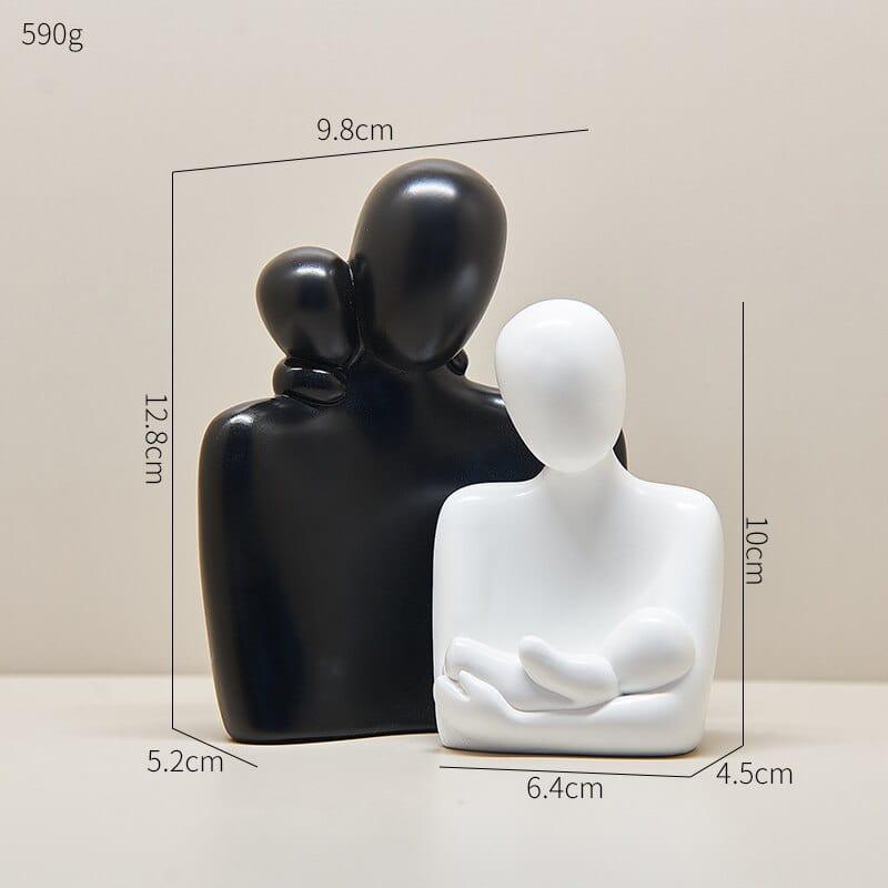 Shop 0 A Nordic Sculpture Room Decor Bedroom Office Table Accessories Family Statue Christmas Ornaments Home Decoration Resin Figurines Mademoiselle Home Decor