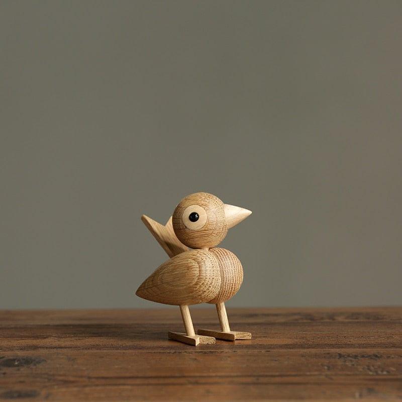 Shop 0 Oak Denmark Nordic style wood sparrow bird ornaments American puppet wooden play room study desktop accessories Mademoiselle Home Decor