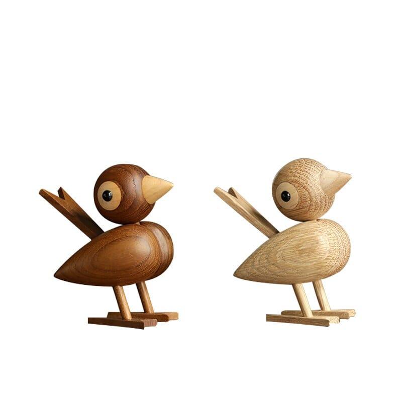 Shop 0 Denmark Nordic style wood sparrow bird ornaments American puppet wooden play room study desktop accessories Mademoiselle Home Decor