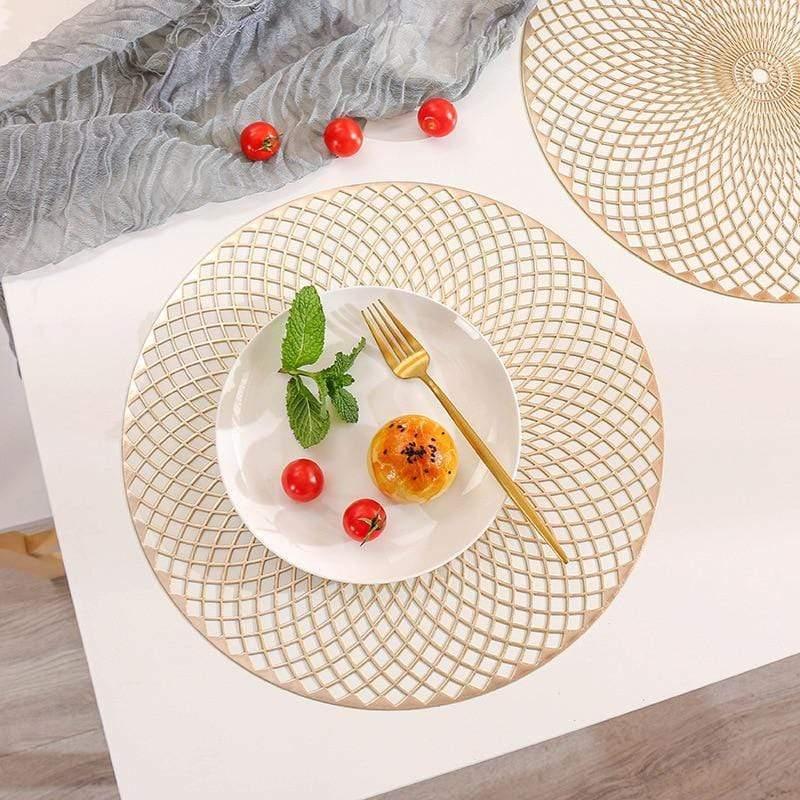 Shop 0 Round PVC Placemats Set of 2 Modern Minimalist Style Dining Table Decor Non-slip Placemat for Holiday Party Wedding Table Mats Mademoiselle Home Decor
