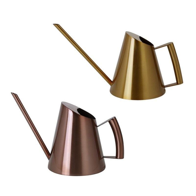 Shop 0 Stainless Steel Long Spout Watering Cans Golden Bronze Gardening Watering Cans Household Metal Retro Watering Cans Mademoiselle Home Decor