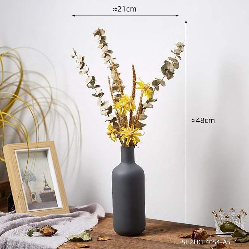 Shop 200001438 Set 1 Stone Cuba Vases Set (Available with pre made artificial bouquets) Mademoiselle Home Decor